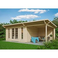 Fjordholz Gartenhaus Modell Jacob 44 C mit Seitendach Grau Imprägniert – 17.25 qm Fjordholz Gartenhaus Modell Jacob 44 C mit Seitendach Grau Imprägniert – 17.25 qm