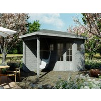 Fjordholz 5-Eck Gartenhaus Modell Evelyn 1B Grau Imprägniert – 10.07 qm Fjordholz 5-Eck Gartenhaus Modell Evelyn 1B Grau Imprägniert – 10.07 qm