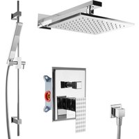 PaulGurkes UP-Dusche Set Fertigmontage Regendusche mit Duschstange Brausegarnitur