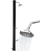 Tectake Solardusche Ofanto 35 Liter Erwärmtes Wasser Bis 60° C Ohne Stromanschluss Ohne Hülle Ohne Seifenablage 44 50 x 18 x 217 cm Schwarz Silber