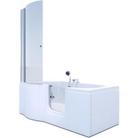 AcquaVapore Seniorendusche und Badewanne mit Tür S12D-EH-R-EC Dusche 85x170