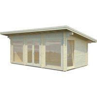 Palmako Heidi Holz-Gartenhaus Natur Flachdach Unbehandelt 620 cm x 340 cm - 19.47 qm Palmako Heidi Holz-Gartenhaus Natur Flachdach Unbehandelt 620 cm x 340 cm - 19.47 qm
