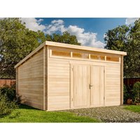 Alpholz Gartenhaus Maria-Viva28 Pultdach 449 cm x 427 cm Ohne Imprägnierung – 11 qm Alpholz Gartenhaus Maria-Viva28 Pultdach 449 cm x 427 cm Ohne Imprägnierung – 11 qm