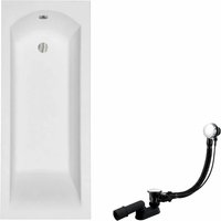 KOLMAN Rechteckbadewanne 180 x 80 cm inkl. Ablauf und Füße