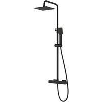 Duschspa Duschsystem Thermostat Regendusche Edelstahl Schwarz