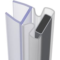 baliv Magnetische Dichtung Flach für Glasduschen mit Glasstärke 5 mm -6 mm Hellg