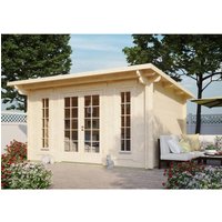 Fjordholz Gartenhaus Modell Jacob 44 B Grau Imprägniert – 11.42 qm Fjordholz Gartenhaus Modell Jacob 44 B Grau Imprägniert – 11.42 qm