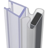 baliv Magnetische Dichtung Flach für Glasduschen mit Glasstärke 4 mm Hellgrau