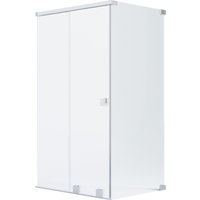Schöner Wohnen Eckdusche Schiebetür und Wand R Silber 110 x 100 x 200 cm
