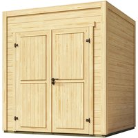 Weka Gartenhaus Batu 1 Flachdach Vollholztür Natur 200 cm x 200 cm – 4.45 qm Weka Gartenhaus Batu 1 Flachdach Vollholztür Natur 200 cm x 200 cm – 4.45 qm