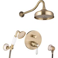 PaulGurkes Regendusche bronze Retro Unterput Duschsystem