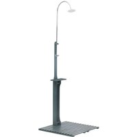 vidaXL Gartendusche Holz Anthrazit 48208