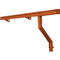 Inefa Dachrinnen Set PVC 8m NW 83 Kastenrinne für Gartenhaus Carport Braun Inefa Dachrinnen Set PVC 8m NW 83 Kastenrinne für Gartenhaus Carport Braun