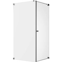 Eckdusche Brava Drehtür und Seitenwand Chrom Sondermaßanfertigung Anschlag R