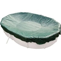 Trend Pool Abdeckplane Oval 540x350cm Grün mit Übermaß Sommer Winter Pool Schwimmbad