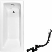 KOLMAN Rechteckbadewanne 160 x 75 cm mit Styroporverkleidung inkl. Ablauf und Füße