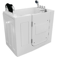 AquaVapore Sitzbadewanne Senioren Wanne Sitzwanne mit Tür S08-TH-C-L 110x68cm