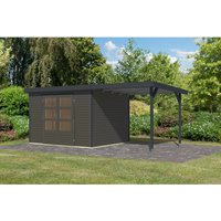 Karibu Gartenhaus Ernesto 5 B Anbaudach Terragrau/Anthrazit 209 x 298 x 242 cm – 6.23 qm Karibu Gartenhaus Ernesto 5 B Anbaudach Terragrau/Anthrazit 209 x 298 x 242 cm – 6.23 qm