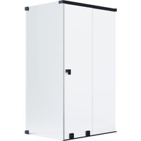 Schöner Wohnen Eckdusche Drehtür Festteil u. Wand L Schwarz 110 x 110 x 200 cm