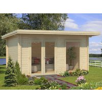 Palmako Heidi Holz-Gartenhaus Natur Pultdach Tauchgrundiert 410 cm x 300 cm – 12.3 qm Palmako Heidi Holz-Gartenhaus Natur Pultdach Tauchgrundiert 410 cm x 300 cm – 12.3 qm