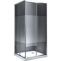 Dein Bau Projekt Duschkabine Eckdusche Teilsatiniert 100 x 195 x 100 cm m. Wanne