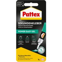 Pattex Sekundenkleber Power Easy Gel 3 g Tube Klar & Farblos Pattex Sekundenkleber Power Easy Gel 3 g Tube Klar & Farblos