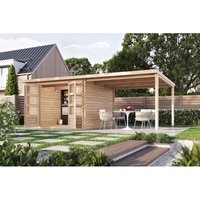 Karibu Gartenhaus Dortmund Set mit Anbaudach – 3.97 qm Karibu Gartenhaus Dortmund Set mit Anbaudach – 3.97 qm