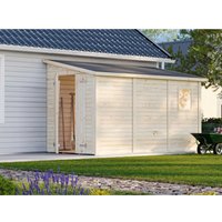 Palmako Mia Holz-Gartenhaus Klar Pultdach Tauchgrundiert 333 cm x 165 cm – 5.49 qm Palmako Mia Holz-Gartenhaus Klar Pultdach Tauchgrundiert 333 cm x 165 cm – 5.49 qm