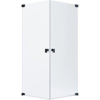 Schöner Wohnen Eckdusche 2 Drehtüren Schwarzmatt 90 cm x 90 cm x 200 cm