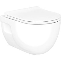 Kreabad Taharet WC Spülrandlos Wand Hänge WC Taharet Dusch WC Toilette Softclose Mit Bidet Funktion Intimdusche Taharet Bidet WC Set