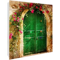 Banjado Großer Schlüsselkasten Glas 30x30cm Weiß Scharnier Rechts 50 Haken Beschreibbar Magnetisch Motiv Ferienhaus – 0.09 qm Banjado Großer Schlüsselkasten Glas 30x30cm Weiß Scharnier Rechts 50 Haken Beschreibbar Magnetisch Motiv Ferienhaus – 0.09 qm