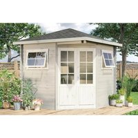 Alpholz 5-Eck Gartenhaus Sunny-B Spitzdach Imprägniert 230 cm x 224 cm – 7.1 qm Alpholz 5-Eck Gartenhaus Sunny-B Spitzdach Imprägniert 230 cm x 224 cm – 7.1 qm