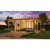 Lasita Gartenhaus Domeo 4 Loggia 578 cm x 401,9 cm Natur/Unbehandelt – 13.84 qm Lasita Gartenhaus Domeo 4 Loggia 578 cm x 401,9 cm Natur/Unbehandelt – 13.84 qm