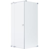 Schöner Wohnen Eckdusche Drehtür Festteil u. Wand R Silber 80 x 100 x 200 cm