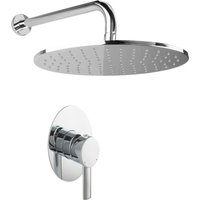 PaulGurkes Regendusche oval Duscharmatur Unterputz großer Duschkopf Wandarm Brausearm rund