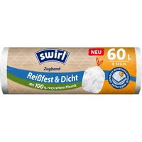 Swirl Zugband-Müllbeutel Reißfest & Dicht 60 l Weiß 8 Stück Swirl Zugband-Müllbeutel Reißfest & Dicht 60 l Weiß 8 Stück