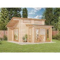 Alpholz Gartenhaus Lausitz-40 ISO Pultdach 520 cm x 420 cm Braun – 16.33 qm Alpholz Gartenhaus Lausitz-40 ISO Pultdach 520 cm x 420 cm Braun – 16.33 qm