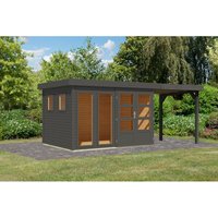 Karibu Gartenhaus Maradi 5 Rundum m. Anbaudach Terragrau 211 x 298 x 242 cm – 6.29 qm Karibu Gartenhaus Maradi 5 Rundum m. Anbaudach Terragrau 211 x 298 x 242 cm – 6.29 qm