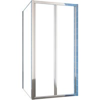 AICA Eckdusche Falttür B.80xH.185cm Schiebetür Duschkabine mit Seitenwand 70x185 5mm ESG Duschabtrennung