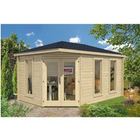 Alpholz Gartenhaus Lido-40 Walmdach 470 cm x 325 cm Hellbraun – 12.69 qm Alpholz Gartenhaus Lido-40 Walmdach 470 cm x 325 cm Hellbraun – 12.69 qm