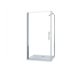 Duschparadies Duschkabine Eckeinstieg 76 x 80 cm Höhe 185cm Pendeltür Schwingtür 6mm NANO Glas Eckdusche Duschtür x Seitenwand