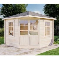 Alpholz Gartenhaus Monica-40 Natur 300 cm x 300 cm mit Spitzdach imprägniert – 8.78 qm Alpholz Gartenhaus Monica-40 Natur 300 cm x 300 cm mit Spitzdach imprägniert – 8.78 qm