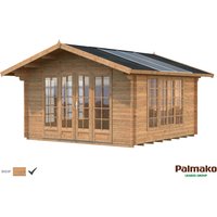 Palmako Irene Holz-Gartenhaus Braun Satteldach Tauchgrundiert 400 cm x 380 cm – 15.2 qm Palmako Irene Holz-Gartenhaus Braun Satteldach Tauchgrundiert 400 cm x 380 cm – 15.2 qm