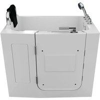 AquaVapore Sitzbadewanne Senioren Wanne Sitzwanne mit Tür S08-TH-B-L 110x68cm