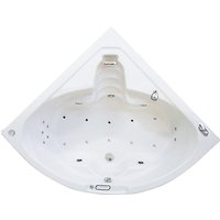 Sanotechnik Eck-Whirlpool Riviera Set Weiß 140 cm x 140 cm x 44 cm Sanotechnik Eck-Whirlpool Riviera Set Weiß 140 cm x 140 cm x 44 cm