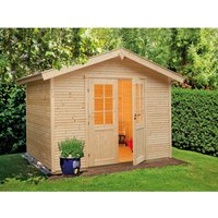 W. Finnhaus Holz-Gartenhaus/Gerätehaus Klassik 2424 Softline natur BxT: 241 cm x 235 cm - 6.4 qm W. Finnhaus Holz-Gartenhaus/Gerätehaus Klassik 2424 Softline natur BxT: 241 cm x 235 cm - 6.4 qm