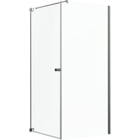 Eckdusche Brava Frame Drehtür und Wand Chrom 90 cm x 90 cm x 200 cm DIN L