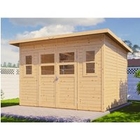 Bertilo Holz-Gartenhaus Felix 293 cm x 245 cm Natur FSC® – 7.07 qm Bertilo Holz-Gartenhaus Felix 293 cm x 245 cm Natur FSC® – 7.07 qm