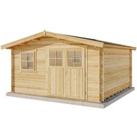 Alpholz Gartenhaus Set Valeria-28 Naturbelassen 428x427cm inkl. Dacheindeckung und Fußboden – 9.5 qm Alpholz Gartenhaus Set Valeria-28 Naturbelassen 428x427cm inkl. Dacheindeckung und Fußboden – 9.5 qm