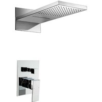 PaulGurkes Regendusche Wasserfall Duschset Unterputz eckig Regenwalddusche